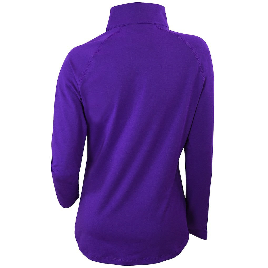Columbia - Charlotte Hornets Women's Omni-Wick Outward Nine Quarter-Zip Pullover Top - Purple