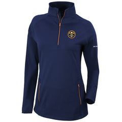 Columbia - Denver Nuggets Women's Omni-Wick Outward Nine Quarter-Zip Pullover Top - Navy