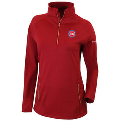Columbia - Detroit Pistons Women's Omni-Wick Outward Nine Quarter-Zip Pullover Top - Red