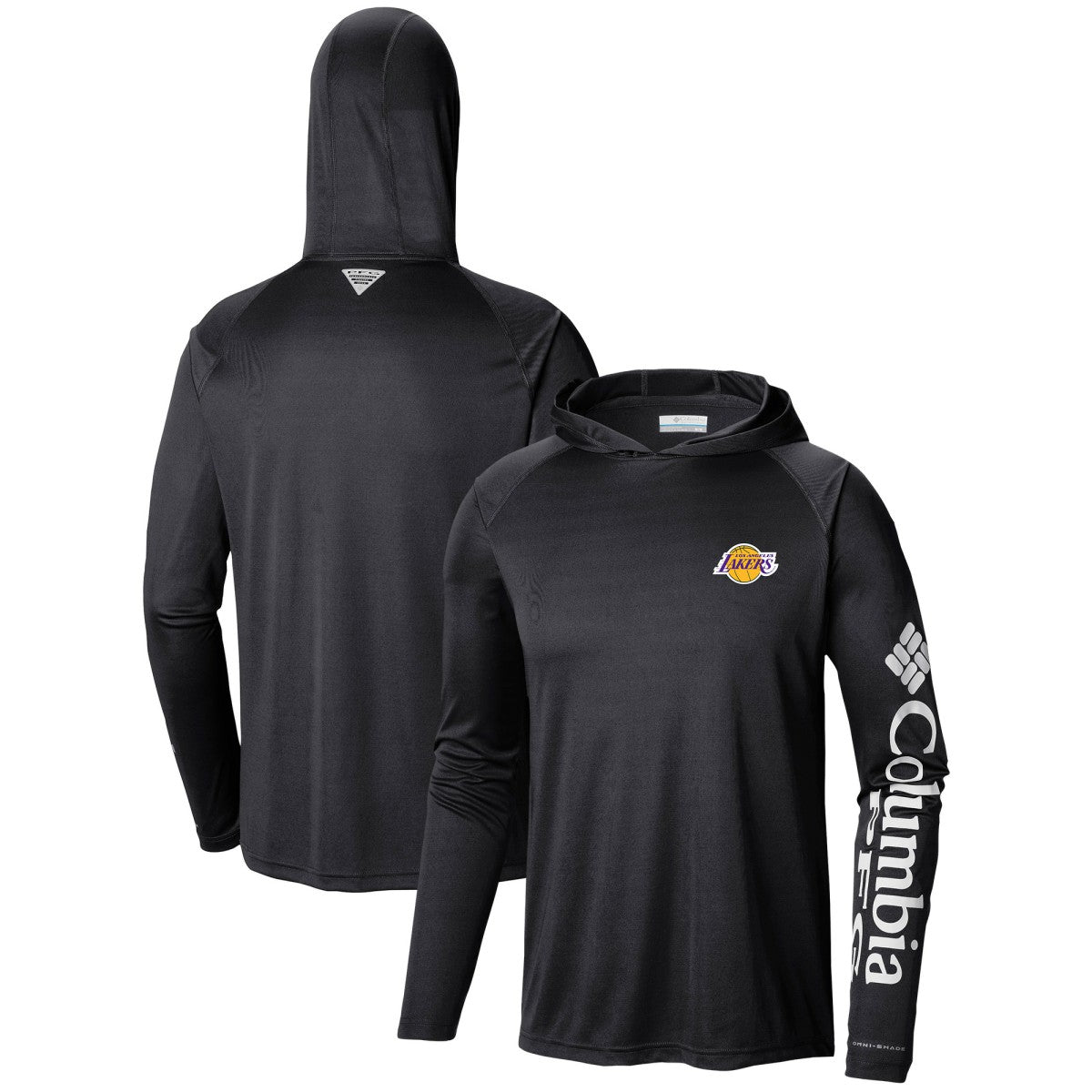 Columbia - Los Angeles Lakers Terminal Tackle Long Sleeve Hoodie T-Shirt - Black