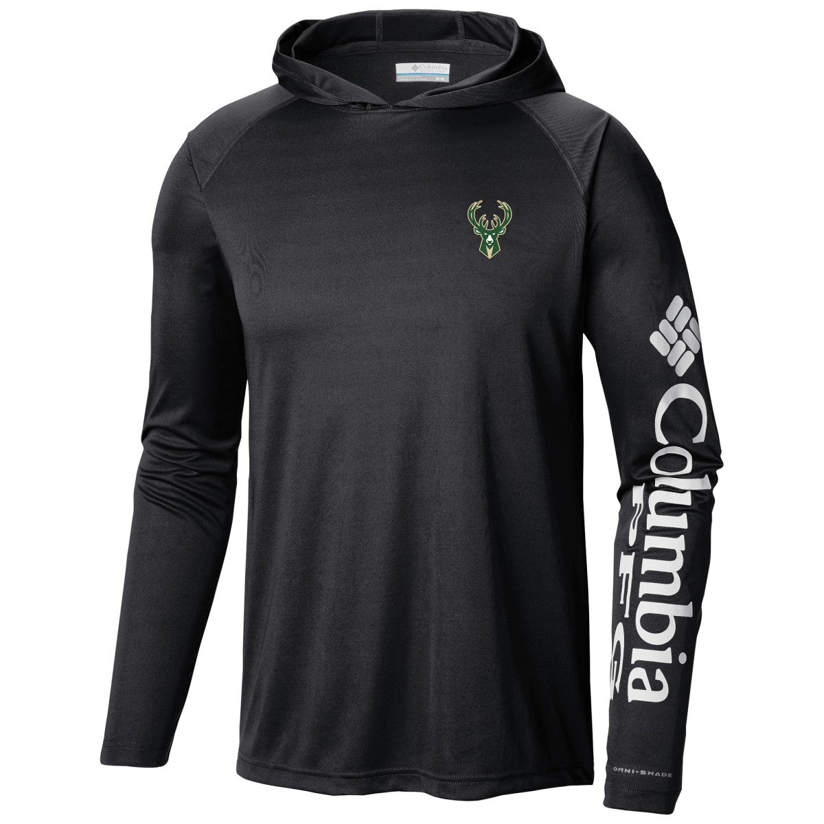 Columbia - Milwaukee Bucks Terminal Tackle Long Sleeve Hoodie T-Shirt - Black