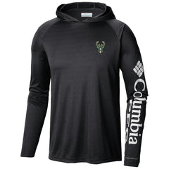 Columbia - Milwaukee Bucks Terminal Tackle Long Sleeve Hoodie T-Shirt - Black