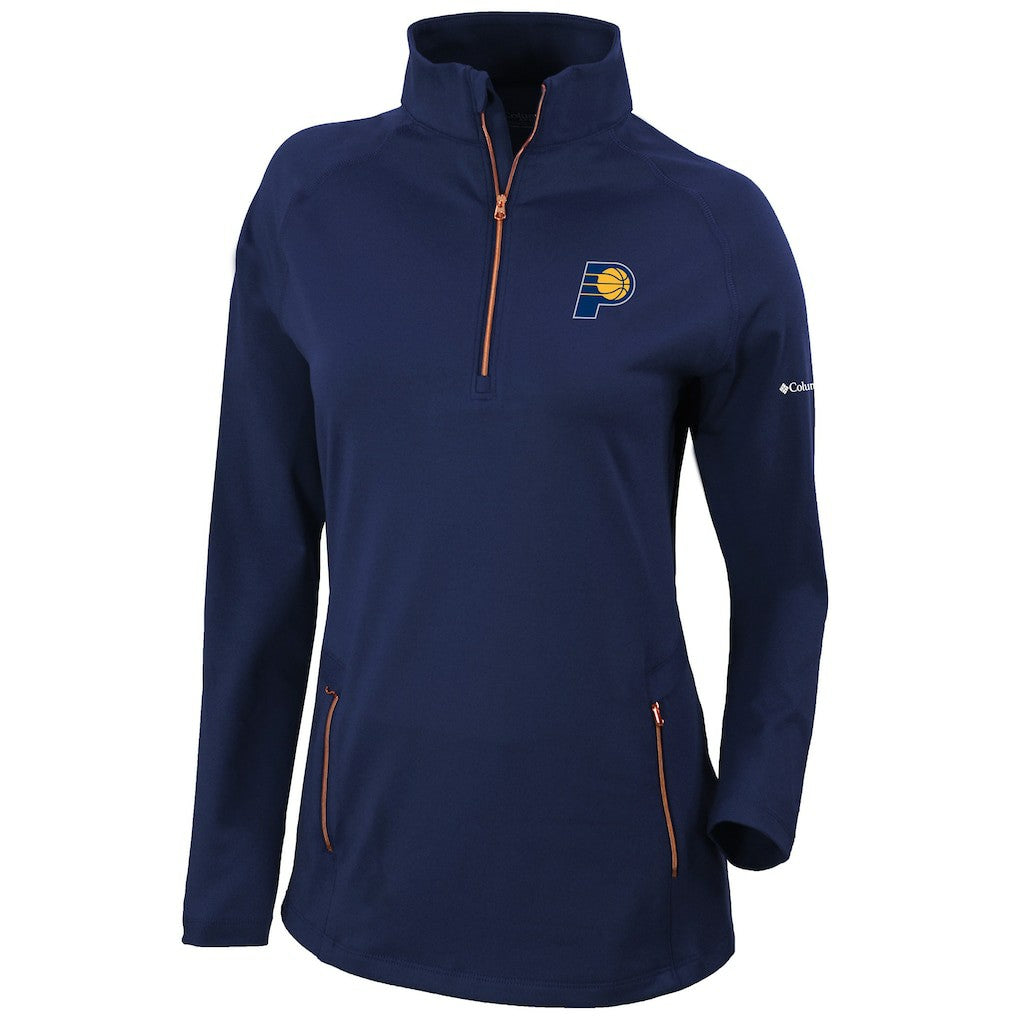 Columbia - Indiana Pacers Women's Omni-Wick Outward Nine Quarter-Zip Pullover Top - Navy