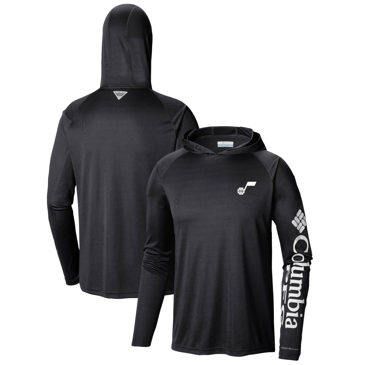 Columbia - Utah Jazz Terminal Tackle Long Sleeve Hoodie T-Shirt - Black