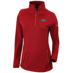 Columbia - New Orleans Pelicans Women's Omni-Wick Outward Nine Quarter-Zip Pullover Top - Red
