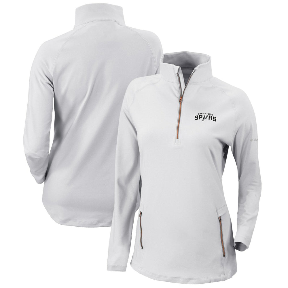 Columbia - San Antonio Spurs Women's Omni-Wick Outward Nine Quarter-Zip Pullover Top - White