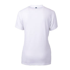 Las Vegas Raiders Cutter & Buck Women's Helmet Logo DryTec Forge Stretch V-Neck Blade Top White - NFL