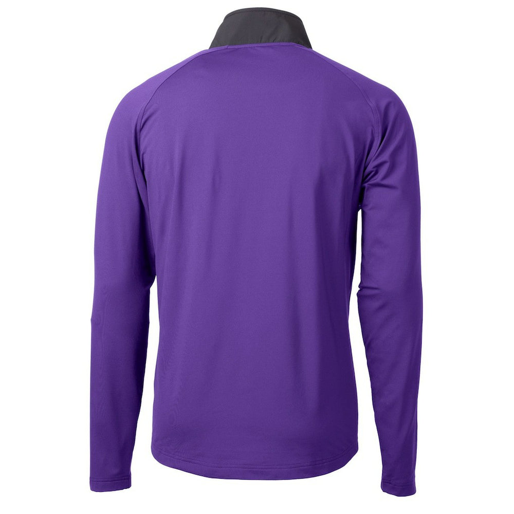 Minnesota Vikings Cutter & Buck Helmet Adapt Eco Knit Hybrid Recycled Quarter-Zip Pullover Top Purple - NFL