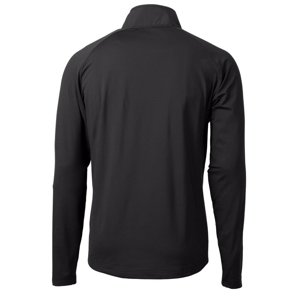 Minnesota Vikings Cutter & Buck Helmet Adapt Eco Knit Hybrid Recycled Quarter-Zip Pullover Top Black - NFL