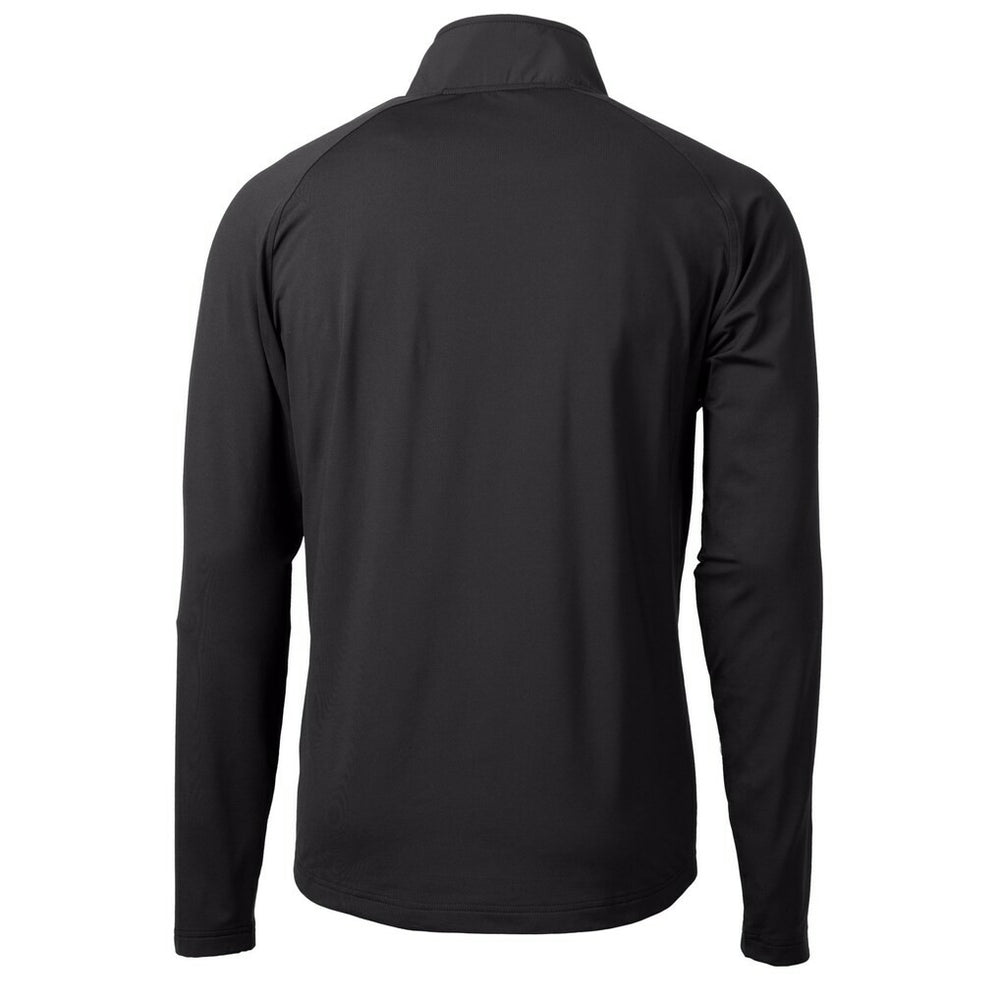 Minnesota Vikings Cutter & Buck Helmet Adapt Eco Knit Hybrid Recycled Quarter-Zip Pullover Top Black - NFL