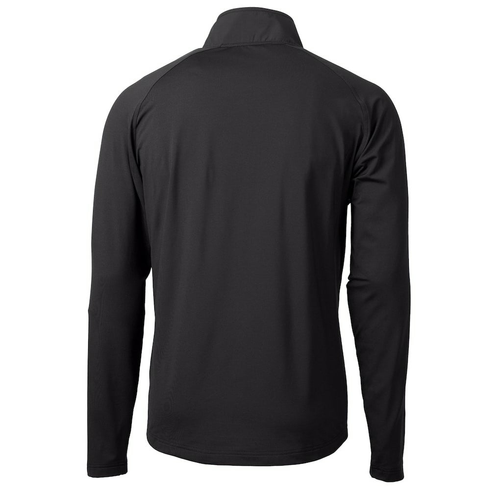Philadelphia Eagles Cutter & Buck Helmet Adapt Eco Knit Hybrid Recycled Quarter-Zip Pullover Top Black - NFL