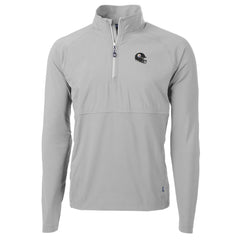 Pittsburgh Steelers Cutter & Buck Helmet Adapt Eco Knit Hybrid Recycled Quarter-Zip Pullover Top Silver - NFL