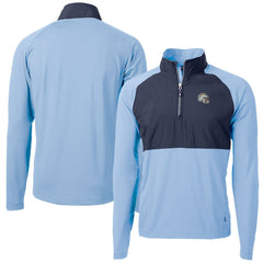 Los Angeles Chargers Cutter & Buck Helmet Adapt Eco Knit Hybrid Recycled Quarter-Zip Pullover Top Purple - NFL