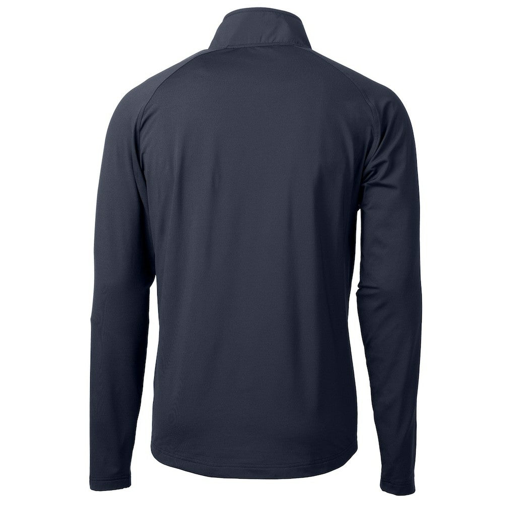 Chicago Bears Cutter & Buck Helmet Adapt Eco Knit Hybrid Recycled Quarter-Zip Pullover Top Navy - NFL
