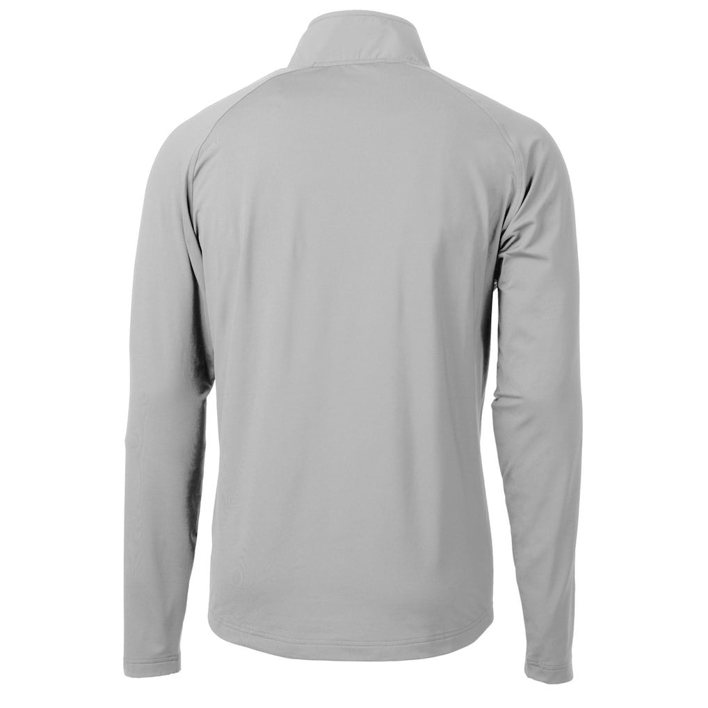 Chicago Bears Cutter & Buck Helmet Adapt Eco Knit Hybrid Recycled Quarter-Zip Pullover Top Silver - NFL