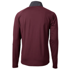 Washington Commanders Cutter & Buck Helmet Adapt Eco Knit Hybrid Recycled Quarter-Zip Pullover Top Burgundy - NFL
