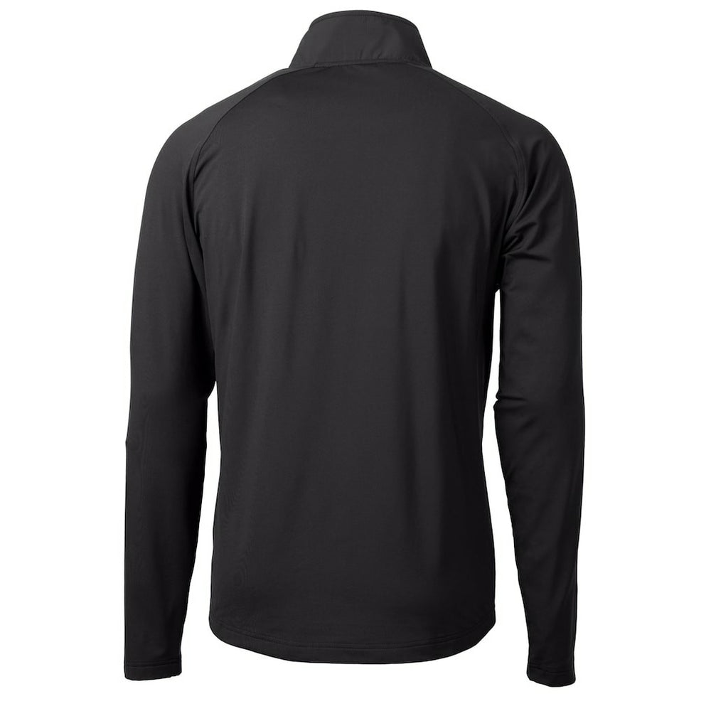 Carolina Panthers Cutter & Buck Helmet Adapt Eco Knit Hybrid Recycled Quarter-Zip Pullover Top Black - NFL