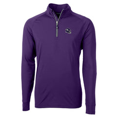 Minnesota Vikings Cutter & Buck Helmet Adapt Eco Knit Stretch Recycled Quarter-Zip Pullover Top Purple - NFL