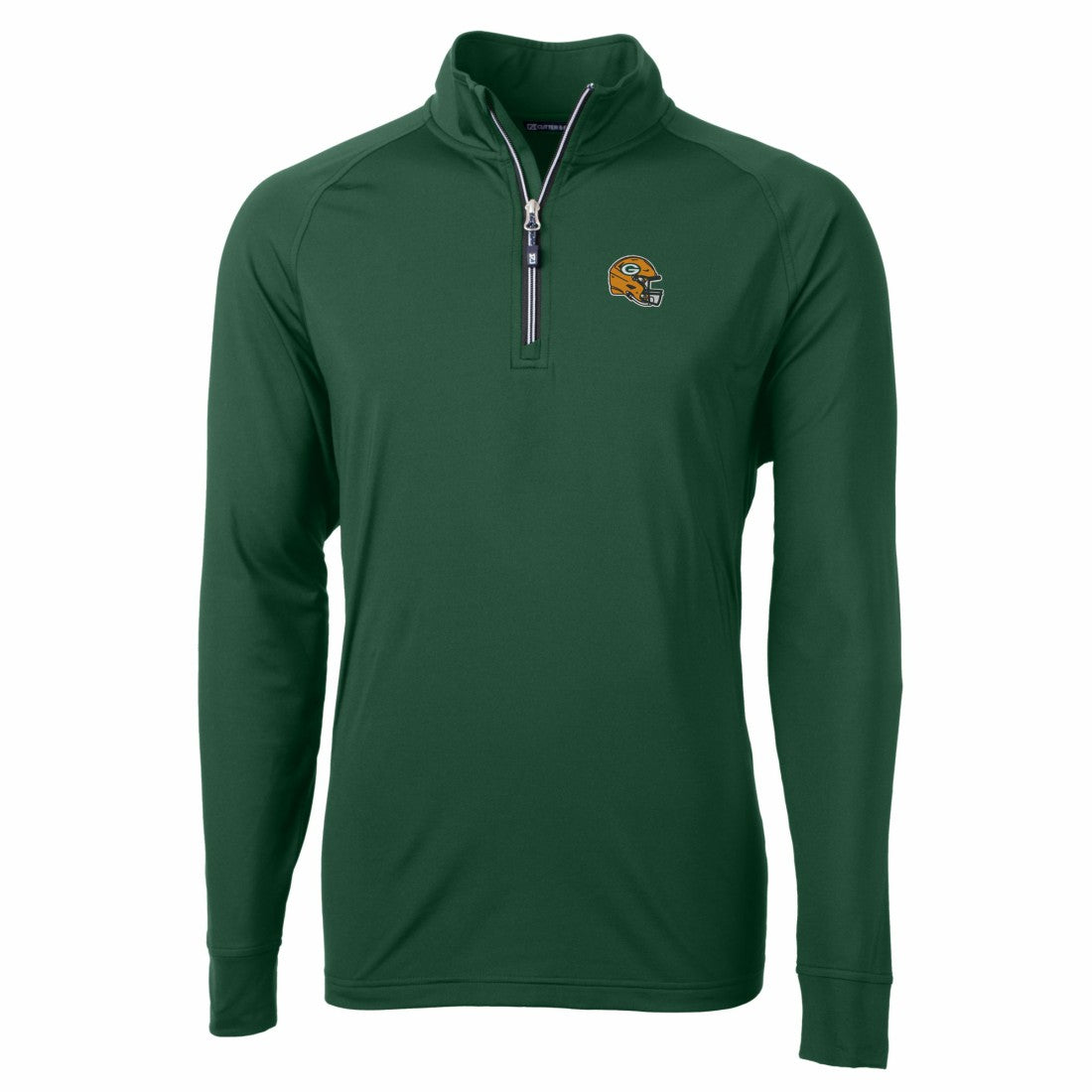 Green Bay Packers Cutter & Buck Helmet Adapt Eco Knit Stretch Recycled Quarter-Zip Pullover Top Green - NFL