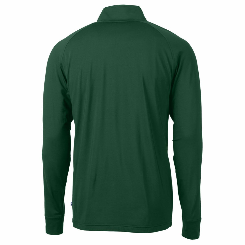 Green Bay Packers Cutter & Buck Helmet Adapt Eco Knit Stretch Recycled Quarter-Zip Pullover Top Green - NFL