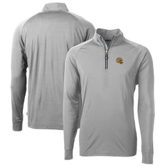 Green Bay Packers Cutter & Buck Helmet Adapt Eco Knit Stretch Recycled Quarter-Zip Pullover Top Silver - NFL