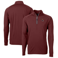 Washington Commanders Cutter & Buck Helmet Adapt Eco Knit Stretch Recycled Quarter-Zip Pullover Top Burgundy - NFL