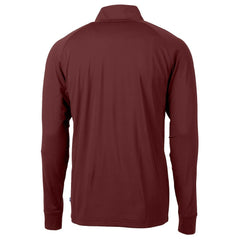 Washington Commanders Cutter & Buck Helmet Adapt Eco Knit Stretch Recycled Quarter-Zip Pullover Top Burgundy - NFL