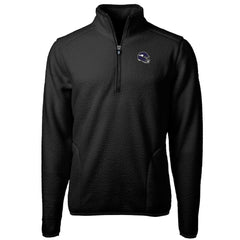 Minnesota Vikings Cutter & Buck Helmet Cascade Eco Sherpa Fleece Quarter-Zip Pullover Jacket Black - NFL