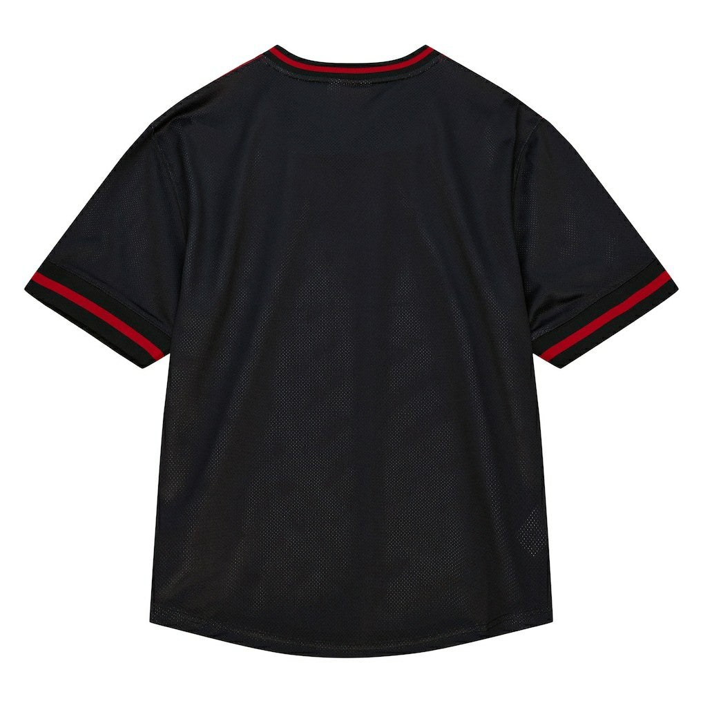 Mitchell & Ness - Chicago Bulls Jumbotron 3.0 Mesh V-Neck T-Shirt - Red