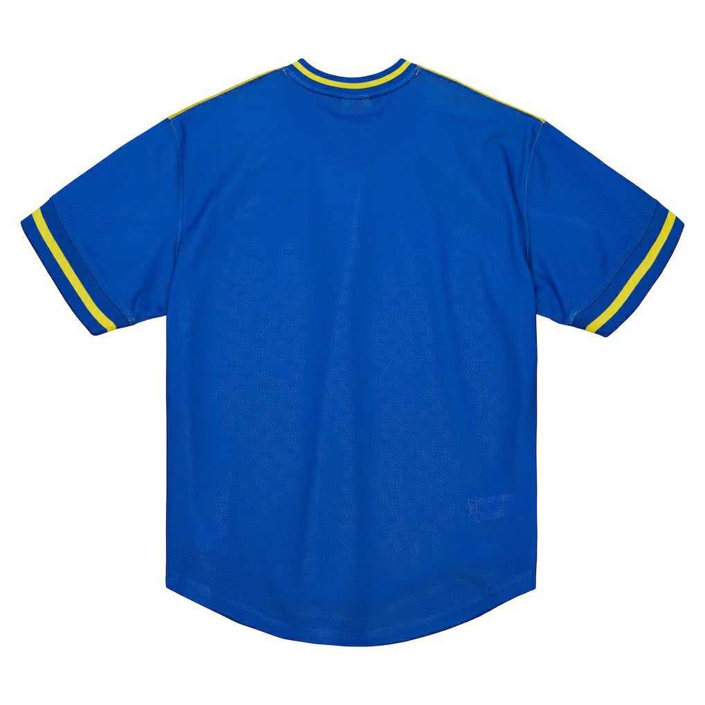 Mitchell & Ness - Golden State Warriors Jumbotron 3.0 Mesh V-Neck T-Shirt - Gold