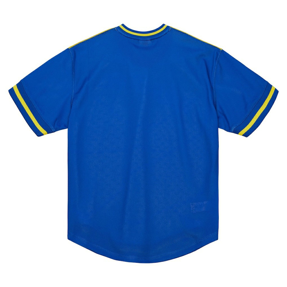 Mitchell & Ness - Golden State Warriors Jumbotron 3.0 Mesh V-Neck T-Shirt - Gold