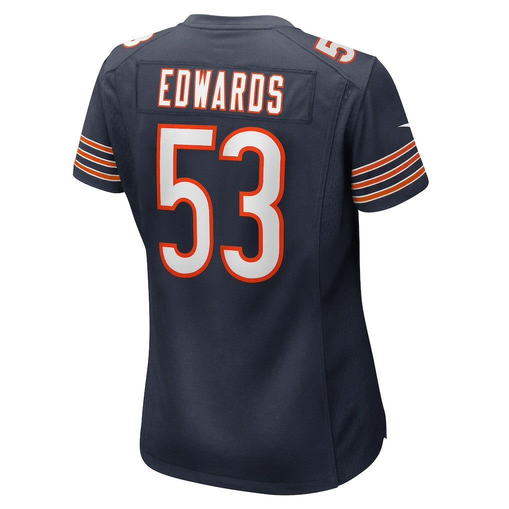 TJ Edwards Chicago Bears Women's Game Player Jersey Navy - Nike