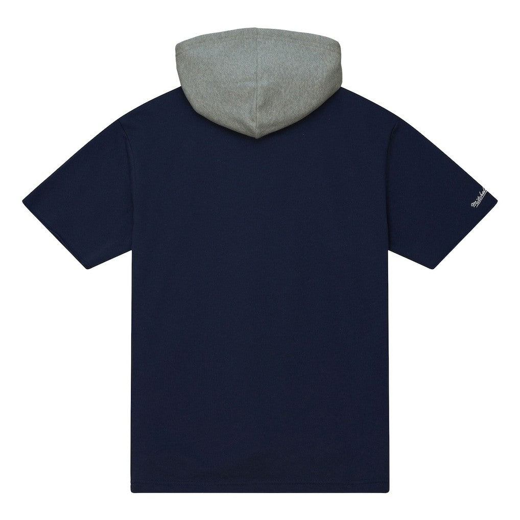 Dallas Cowboys Postgame Short Sleeve Hoodie Navy - Mitchell & Ness