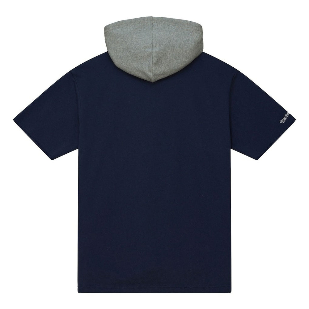Dallas Cowboys Postgame Short Sleeve Hoodie Navy - Mitchell & Ness