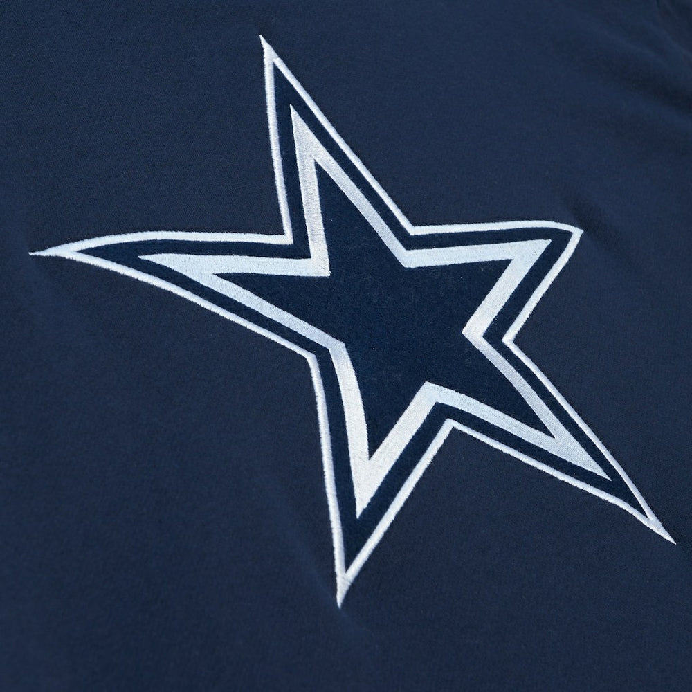 Dallas Cowboys Postgame Short Sleeve Hoodie Navy - Mitchell & Ness