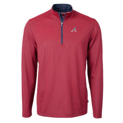 Atlanta Braves Cutter & Buck Americana Logo Big & Tall Virtue Eco Pique Recycled Quarter-Zip Pullover Top Near Me