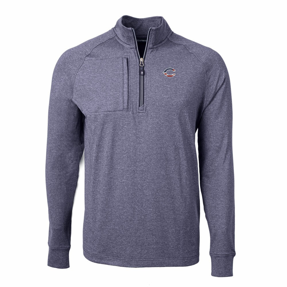 Cincinnati Reds Cutter & Buck Americana Logo Big & Tall Adapt Eco Knit Stretch Recycled Quarter-Zip Pullover Top Sale