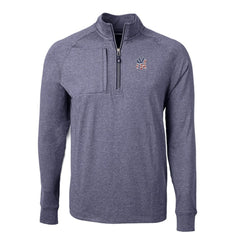 New York Yankees Cutter & Buck Americana Logo Big & Tall Adapt Eco Knit Stretch Recycled Quarter-Zip Pullover Top Lifestyle