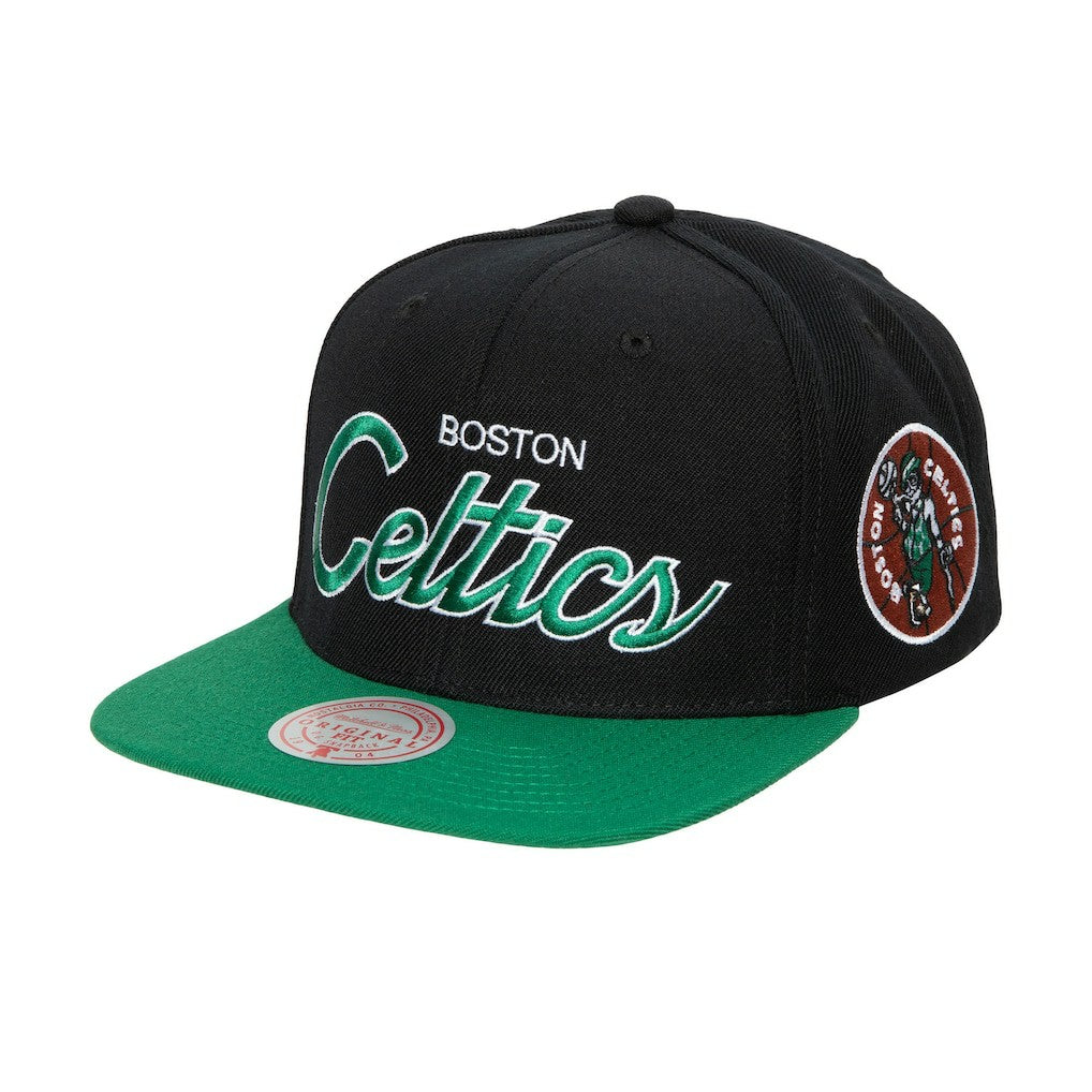 Mitchell & Ness - Boston Celtics Hardwood Classics MVP Team Script 2.0 Snapback Hat - Black