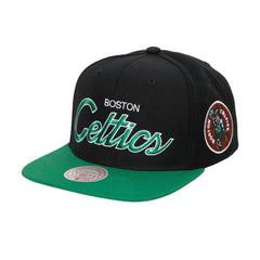 Mitchell & Ness - Boston Celtics Hardwood Classics MVP Team Script 2.0 Snapback Hat - Black