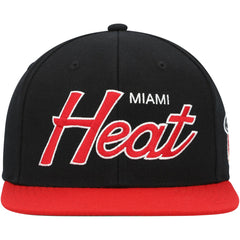 Mitchell & Ness - Miami Heat Hardwood Classics MVP Team Script 2.0 Snapback Hat - Black