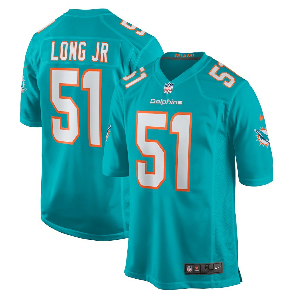 David Long Jr. Miami Dolphins Game Jersey Aqua - Nike