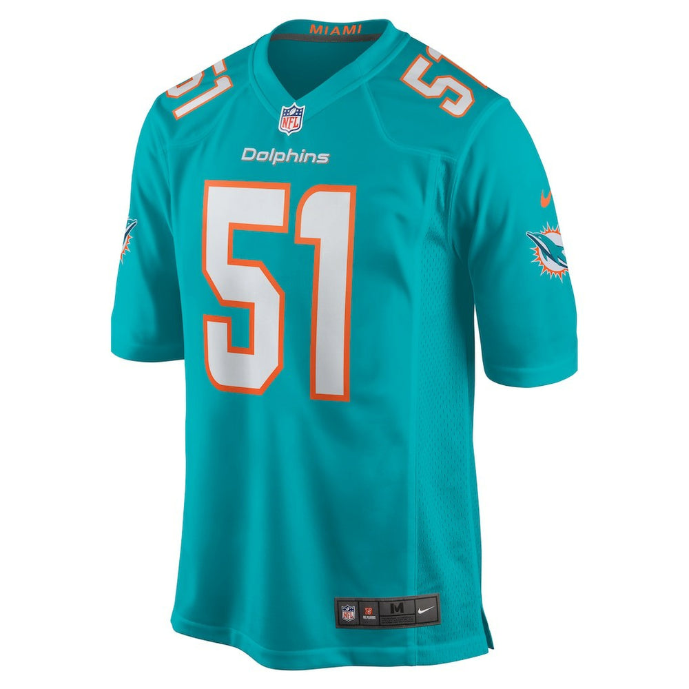 David Long Jr. Miami Dolphins Game Jersey Aqua - Nike