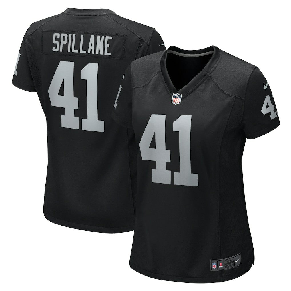 Robert Spillane Las Vegas Raiders Women's Game Player Jersey Black - Nike
