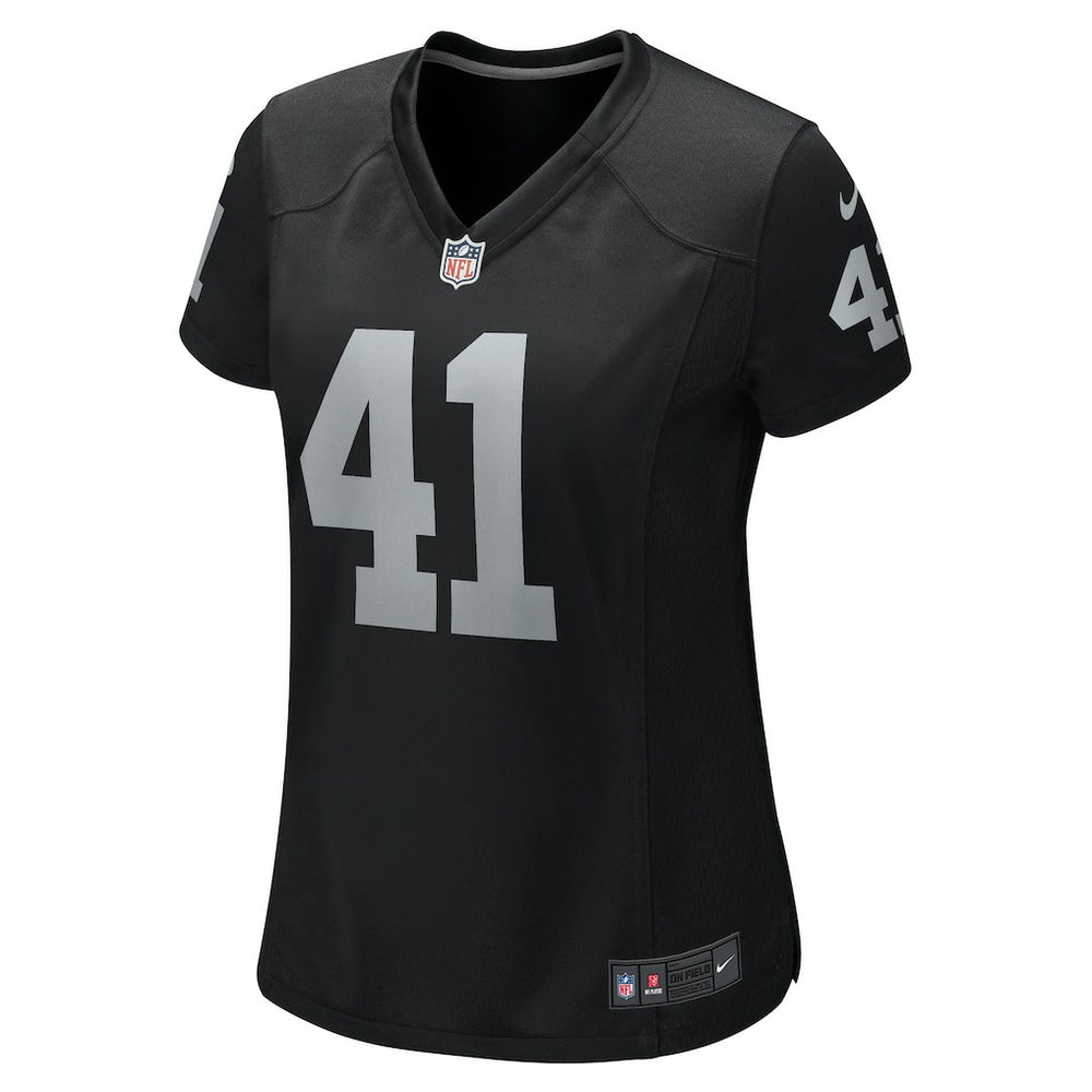 Robert Spillane Las Vegas Raiders Women's Game Player Jersey Black - Nike