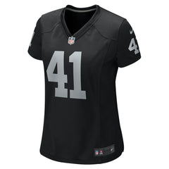Robert Spillane Las Vegas Raiders Women's Game Player Jersey Black - Nike