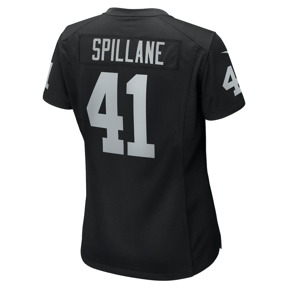 Robert Spillane Las Vegas Raiders Women's Game Player Jersey Black - Nike