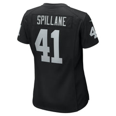 Robert Spillane Las Vegas Raiders Women's Game Player Jersey Black - Nike