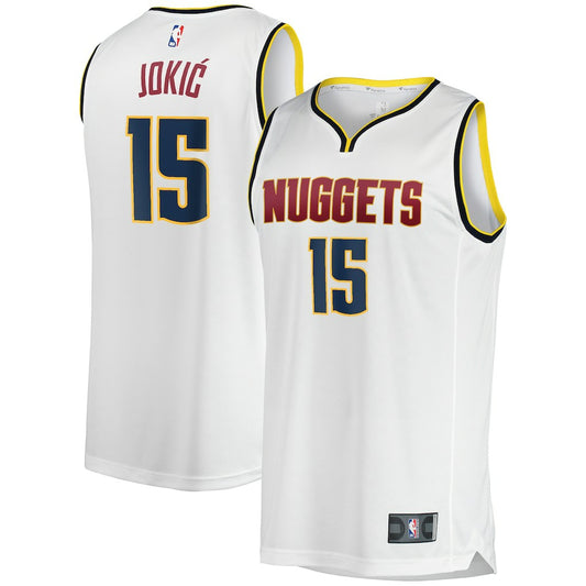 Nikola Jokic Denver Nuggets Fast Break Player Jersey sale - Association Editi- White | NBA Jerseys