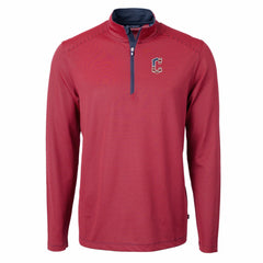 Cleveland Guardians Cutter & Buck Americana Logo Virtue Eco Pique Stripe Recycled Quarter-Zip Pullover Top Near Me